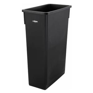 Winco Slender Trash Can, 23-Gallon, Black