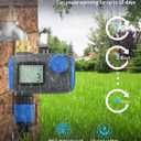 Sprinkler Timer, Programmable Hose Timers for Watering with Brass Swivel, Digital Irrigation Controller System with Rain Delay/Manual Mode/Automatic Watering for Outdoor Garden Yard Lawn