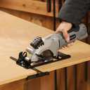 Mini Circular Saw, 4Amp 3500RPM Corded Compact Saw with 4-1/2" 24T TCT Blades, Laser Guide, Rip Guide, Vacuum Adapter and Blade Wrench, Max Cutting Depth 1-11/16"(90), 1-1/8"(45