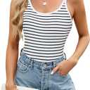 Blooming Jelly Women Ribbed Tank Top with Built in Bra Sleeveless Camisole Tops Y2K Spring Summer Cami 2025 L