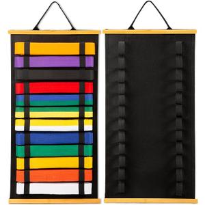12 Belts Karate Belt Display Rack, Felt Taekwondo Belt Display, Martial Art Belt Display Holder for Martial Art Learner