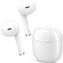 yobola Wireless Earbuds, Bluetooh Earbuds, Deep Bass Light Weight Mini Wireless Headphones for Running/Fitness, 25Hrs Playtime, Built-in Microphone, Touch Control, IPX5 Waterproof (M, White)
