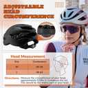 ROCKBROS Bike Helmet for Adults, Size 54-62 cm for Riders, Microshell, Adjustable Dial, Interior Padding, Air Vents, Mountain & Road Bike MTB Commuting, Small