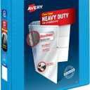 Avery Heavy-Duty View 3 Ring Binder, 1.5" One Touch Slant Rings, Holds 8.5" x 11" Paper, 1 Light Blue Binder (05401)
