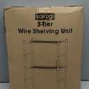 Storage Shelves - 3 Tier Shelf Organizer, Sturdy Metal Garage Shelving with Adjustable Leveling Feet, Space-Saving Shelves Organizer for Pantry, Laundry, Kitchen (18" x 12" x 30", Black)