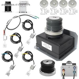 1836-13 7629 Igniter Kit Replacement for Weber Genesis 300 Series Front-Control Grills, Starter Module for Weber Genesis E330 E310 S310 S330 7628 88826 66836 65946 Grill Parts, 4-Outlet Ignition