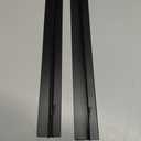 Stove Gap Covers,Stove Gap Filler Stainless Steel,13.8'' to 27.5'' Adjustable Length (2PCS),Range Trim Kit,Oven Stove Gap Guard Between Stovetop and Counter,Easy to Clean Heat Resistant, Black