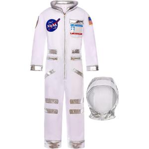 Astronaut Costume for Kids Halloween Dress Up Space Birthday Gifts, 10-12Y