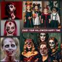 2 x Halloween Liquid Latex Special Effects SFX Makeup Kit - 8 Colors Bruise Face Body Paint Palette,Liquid Latex+Scar Wax+Spatula Tool+Fake Blood Spray+Coagulated Blood With Sponges for Halloween Cosplay