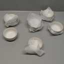 S&Q'S CERAMICS Ceramic Small Bowls for Kitchen, Set of 6, 9 ounces Small Ceramic Bowls for Condiments, Dipping, Side Dishes (Glazed Matte Off-White) (4.25 inch)