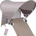 XL Universal Chair Umbrella Canopy, Oversized Foldable Portable UPF 50+ Chair Sun Shade Attachment with Adjustable Clamp Fits Most Brands Beach, Outdoor, Travel, Fishing, Patio, Pool, Extra Large