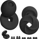 Ear Plugs for Sleeping Noise Cancelling, Soft Reusable Earplugs for Sleep, Silicone Ear Plugs Noise Reduction for Block Snoring/Noise Sensitivity/Travel/Work/Focus - 5 Pairs Ear Tips in S/M/L