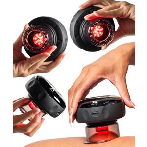 REVO The Original 4in1 Smart Cupping Therapy Massager, Red Light Therapy for Targeted Pain Relief, Knots, Aches, Muscle Soreness, Circulation & Tighter Skin, Portable Cupping Kit