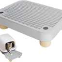 Automatic Litter Box Step with Wooden Top  Removable, Waterproof & Non-Slip Step, Easy Clean Pet Supplies for Cats & Kittens