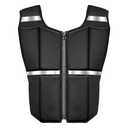 Adjustable Weighted Vest for Men Rucking Vests for Women Walking with Zipper/16pcs Silicone Weights, Strength Training Workout Vest for Running GYM Home, Removable Reflective Strips