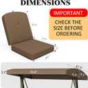 Outdoor Porch Swing Cushions 3 Seater with Swing Canopy