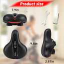 Bike Seat Cushion Compatible with Yesoul,Dual Shock Absorbing Ball Foam,Waterproof,Wide Bicycle Saddle,Red