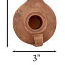 Herodian - Biblical Classic with Handle - Replica Ancient Clay Oil LAMP & Certificate of Authenticity Hanukkah-Judaica/Christian Gift - Handmade in The Holy Land