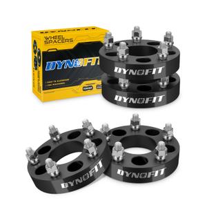Dynofit 5x4.5 to 5x5 Wheel Adapters 1.25" 4Pcs for Jeep Jk Wk Wj Xk Wheels on Tj Yj Kk Xj Mj Kj Zj, 5x114.3mm to 5x127mm Forged Conversion Wheel Lug Adapter 1/2" Thread, Bolts Pattern Changed Spacers