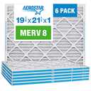 Aerostar 19.875x21.5x1 MERV 6 Count - High Efficiency Pleated HVAC, Furnace & Air Conditioner Filters - Removes Dust, Lint, Mold & Allergy-Causing Pollen