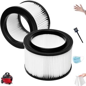 NKA 17810 Replacement Filter for craftsman shop vac filter 9-17810 Wet Dry General Purpose Vacuum Cleaner, 3, 4 Gallon for craftsman shop vac made after 1988, numbers prefixed by "113" or "125",2 Pack