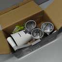 Ourokhome Rotary Cheese Grater Hand Crank, Kitchen Shredder Speed Mandolin Slicer Nuts Grinder with Handle and Drum Blades for Cheese, Vegetable, Walnuts, Chocolate, Potato, Carrot, 3 Blades, White