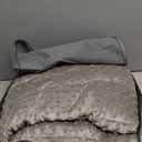 Mr. Sandman Weighted Blanket for Adults, Minky Dots Heavy Blanket for Woman, Man Sleeping and Calm, Soft and Cozy Weighted Throw Blankets, Machine Washable, 48 x 72in, 12 lbs, Grey