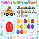 Easter Eggs Magnetic Wooden Animal Train for Kids,Easter Basket Stuffers,Easter Eggs Surprise Train,Montessori Magnetic Train Toy Christmas Countdown Gift for Toddlers,Boys and Girls (Train)