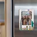 New York Souvenir New York Picture Frame with Magnet Fits Photo 2.5"X3.5", Magnetic Photo Frames Magnet Frames for Refrigerator for Home School Office Locker Decor Vacation Gifts-019