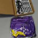 Huhumy 5 Pcs Dog Graduation Costume Set Include 2025 Pet Graduation Gown with Stole Puppy Grad Cap Lensless Glasses DIY Letter Stickers for Dogs Cats Holiday Costume Accessory(Purple Yellow,M)