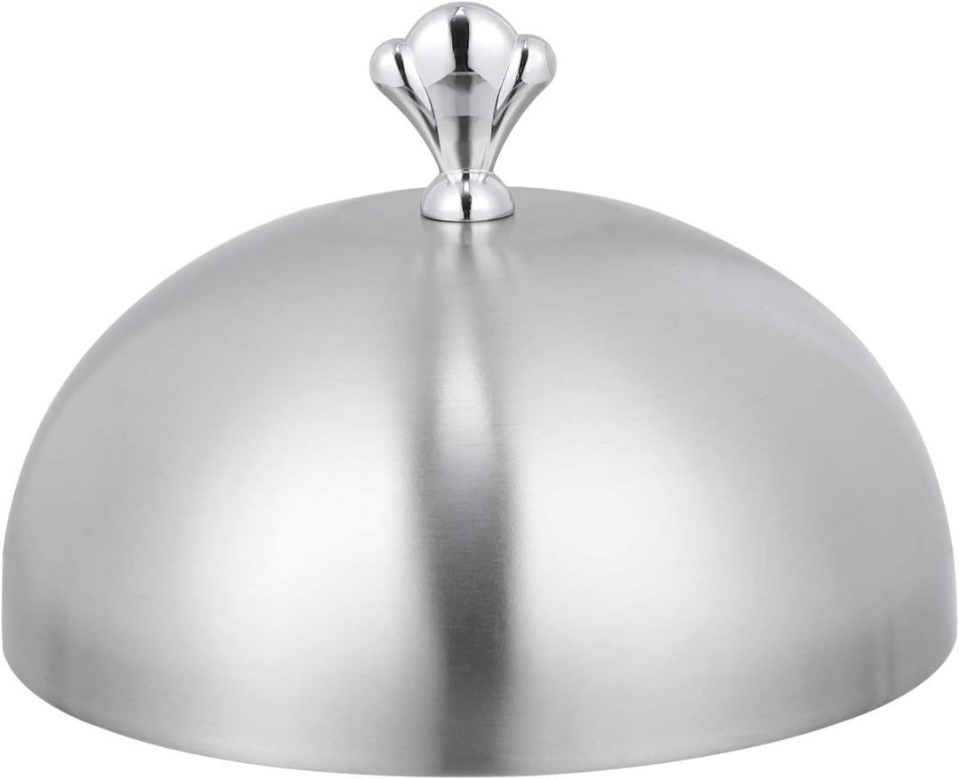 Stainless Steel Food Cover Dish Dust Cover Dome Steak Lid for Home Restaurant Dish Dust Cover