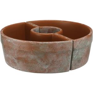1 Set Patio Umbrella Planter Rustic 2 Pcs Half Round Terra Cotta Planter 12 Inch Cement Planters Half Circle Flower Pot for Patio Table Garden Home Plants Outdoor