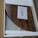 Homeiju Corner Rack with Glass Holder and Led Strip Light, Corner Bar Racks Freestanding Floor, Industrial Corner Bar Cabinet for Kitchen, Dining Room, Living Room or Cellar