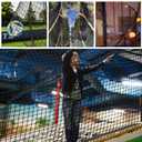 Climbing Cargo Net for Kids Outdoor Balcony Safety Net Rope Netting Playground Climbing Net Stairway Railing Safety Net for Children Pets Toys Knotless Polyester Sports Netting (1.6x13.1ft(0.5x4m), Black)