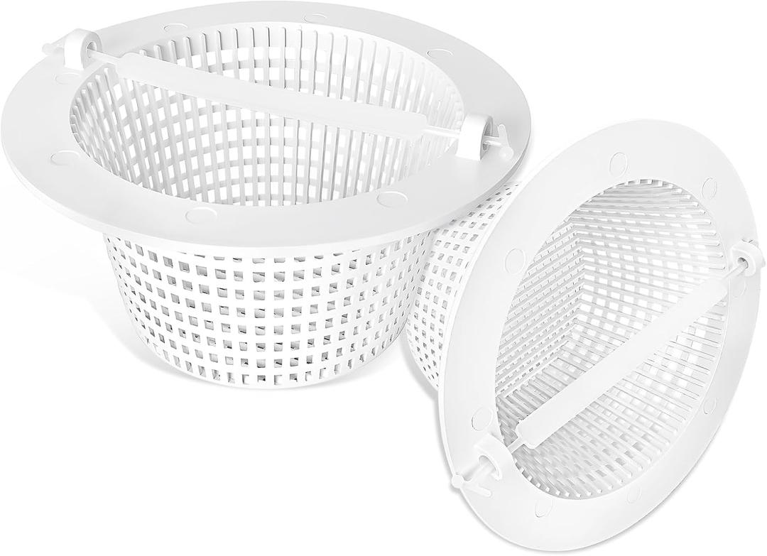SPX1091C Skim Basket Replaces SP1091C1 SP1091C2 SPX1091C1 51-150-1084 513330, Compatible with Hay ward Automatic Skimmer Models SP1091LX SP1091WM, Ground Pool Skimmer Basket with Handle, 2 Pack