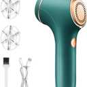 Fabric Shaver and Lint Remover - Rechargeable Fabric Remover, Sweater Shaver for Clothes and Furniture Adapter or Sweater Shaver Removing Fleece Fuzz (Green)