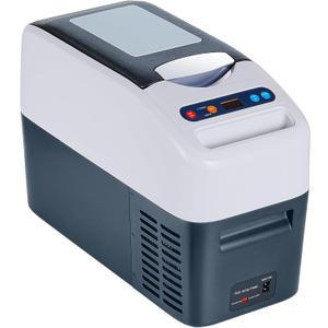 Portable Car Refrigerator, 12 Volt Refrigerator, Slim Design, 0~50, 17 Quart(16L) Electric Cooler, 12v Cooler for Vehicles, Truck, Camping, Travel, Home, RV (White)