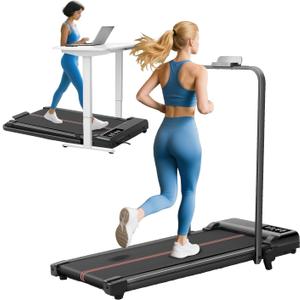 Walking Pad Treadmill with 12% Incline and Handle Bar, 3.0HP Folding Foldable Treadmills for home small, Portable Small Treadmill with Handles, Small Treadmills with Incline and Remote, 320LB Capacity