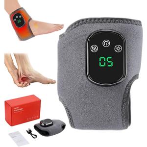 Triple Therapy Foot Massagerr  Knee Massager 3-in-1 Pain Relief Therapy Foot Heating Pad, Kneading & Pressing, Wireless Rechargeable Portable Foot Massager for Home (1)