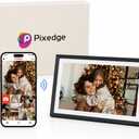 Frameo 10.1 in Smart WiFi Digital Photo Frame Electronic Picture Frame Slideshow Send Photos,32GB Ultra-Large Storage High Definition Display IPS Touch Screen Picture Frame (Matte black)