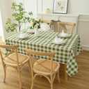 Waterproof Plaid Tablecloth Fabric - Square 58x58 Inch Classic Gingham Checker Table Cloth for Indoor/Outdoor Use - Buffalo Table Cover for Picnics, BBQs, and Parties, Sage Green 