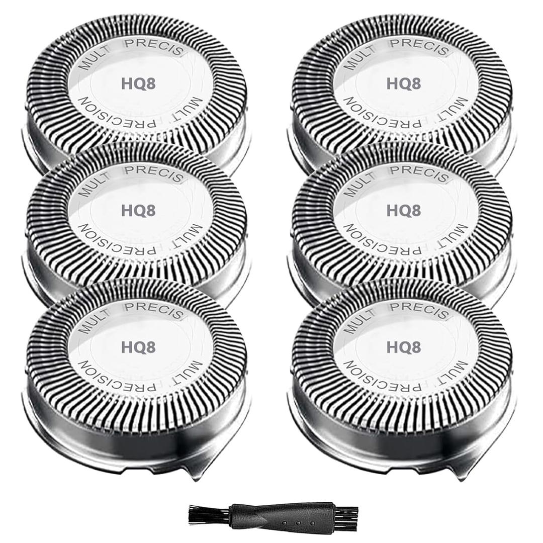 HQ8 Replacement Heads For Philips Norelco Aquatec Replacement Heads For Shavers Razor HQ8505 Replacement Blades For PT720 AT810 AT815 PT730 AT880 At830, Upgraded HQ8 Blades[6 Pack]