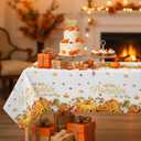 3 Pcs Little Pumpkin Thanksgiving Tablecloths a Little Pumpkin is On The Way Banner Fall Baby Shower Party Supplies 54 x 108 Inch Plastic Table Cover for Gender Reveal Autumn