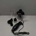 Kalorik Immersion Blender 3-in-1 Handheld Emulsion Combi Blender with Chopper Whisk and Stick Mixer Attachments Two Speed Switch and Stainless Steel Shaft and 20-Oz Mixing Cup, 200-Watts, Black