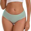 INNERSY Women's Seamless Underwear Silky Hipster 6-Pack (L)