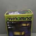 Dynaming 8 Pack Solar Post Cap Lights Outdoor with Flickering Flame Light, Fence Post Solar Lights Fit for 4x4 5x5 6x6 Vinyl/Wooden Posts, High Brightness SMD LED Lighting Decor for Garden Deck Patio (Black)