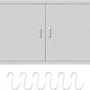 Hally BBQ Access Door 42" W x 21" H of 304 Stainless Steel Double Doors with 2 Detachable Handles and 6 Hooks, Outdoor Kitchen Doors for BBQ Island, Grilling Station, Outdoor Cabinet (42'' x 21'')