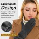 Women's Winter Warm Gloves With Touch Screen Texting Fingers, Windproof, Fleece Lined, Thick Warm Gloves (Medium, Grey)