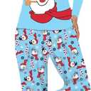 Christmas Pajamas for Family Christmas Family Matching Outfits Long Sleeve Family Jammies Matching Holiday Pajamas (Blue)