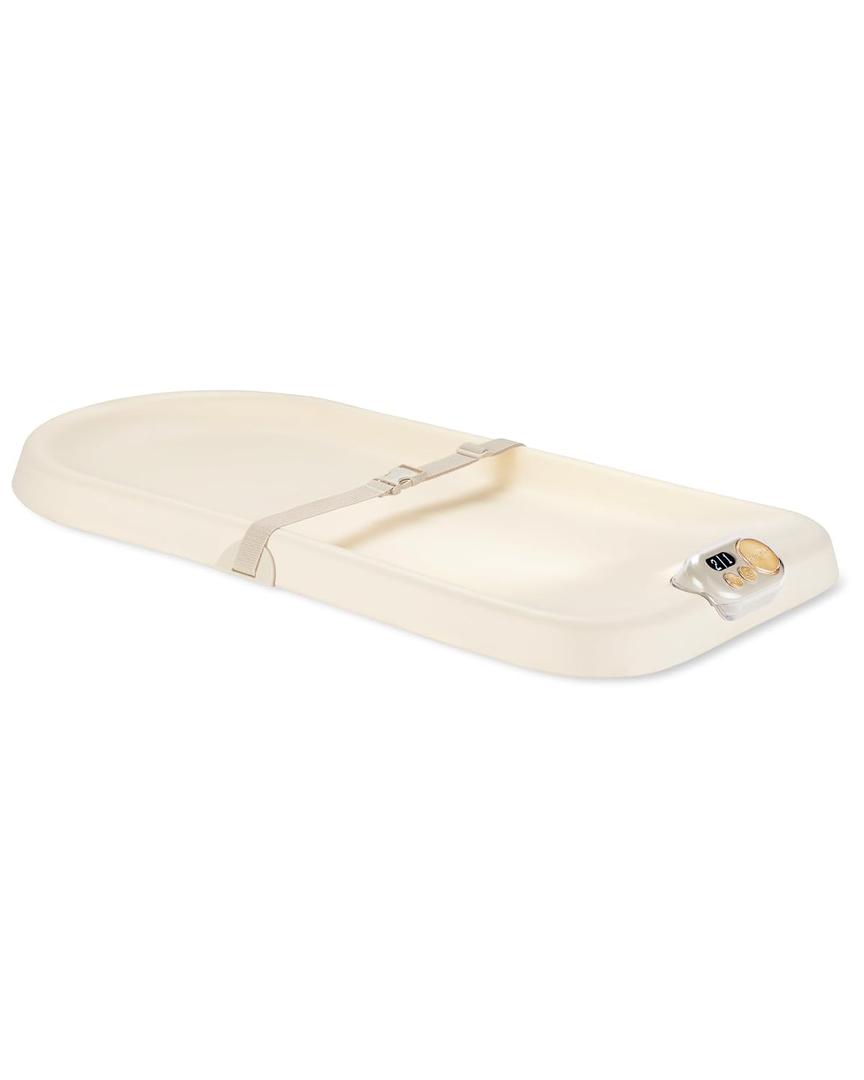 Skip Hop Baby Changing Pad Nursery Style Light-Up & Diaper Change Tracker Wipeable and Contoured with Cushioned Foam Fits Standard Changing Tables Oat
